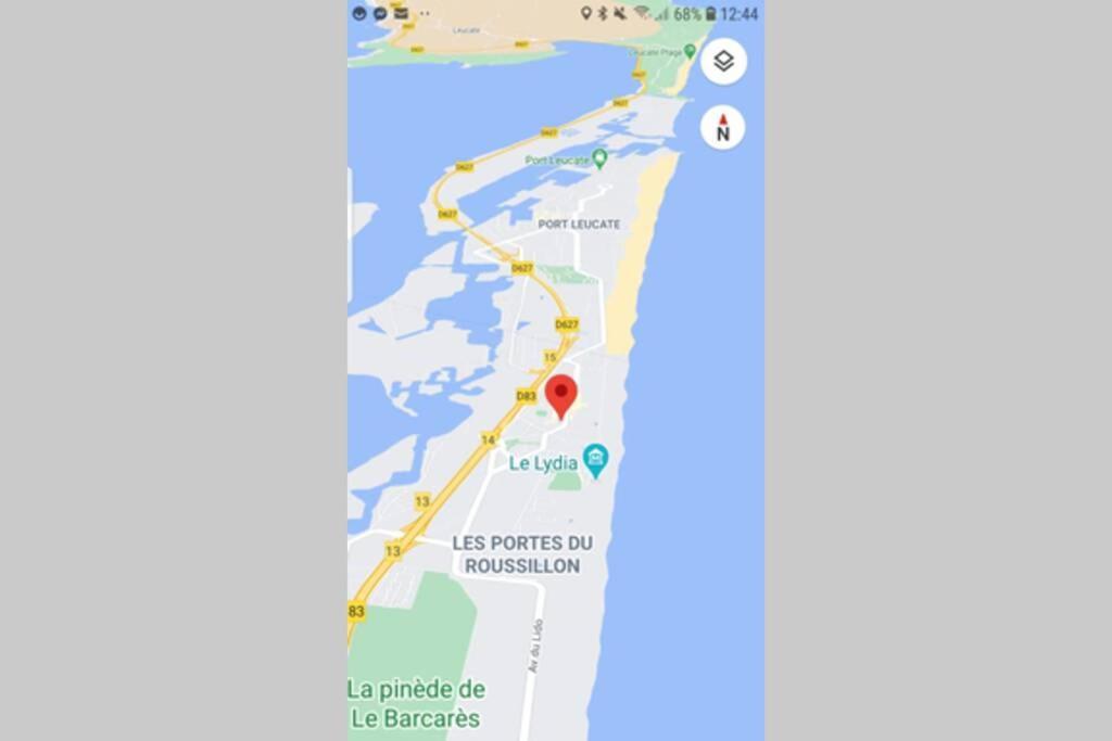T2, Vue Sur Mer, Terrasse, Parking Prive Le Barcares Luaran gambar